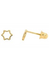 gorgeous gold star of David infant stud earrings